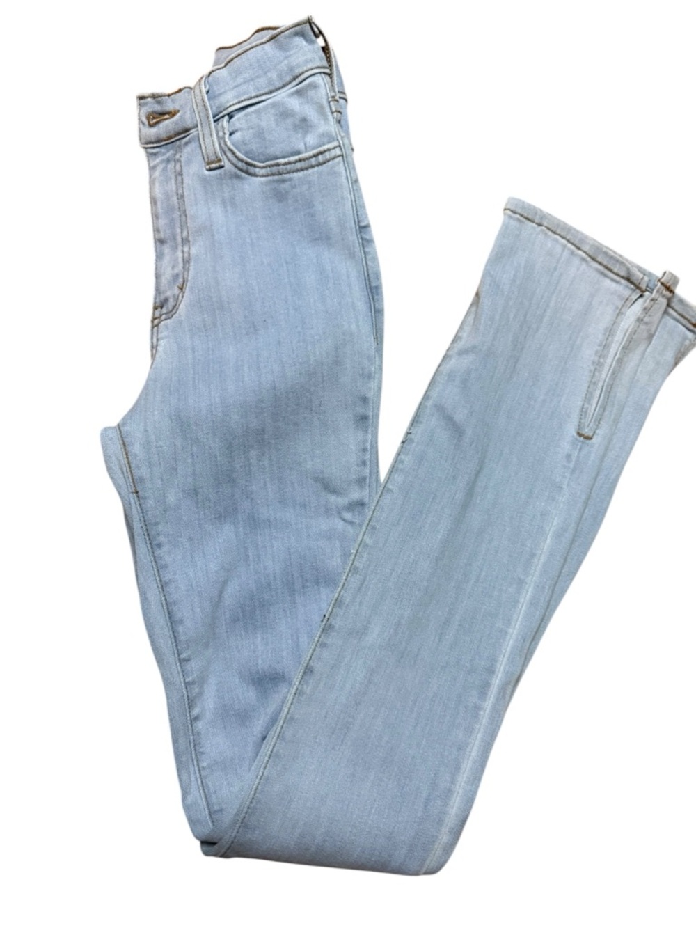 Vibrant Light Blue Skinny Jeans - High-Rise Style